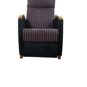 Sillón negro estampado rayas