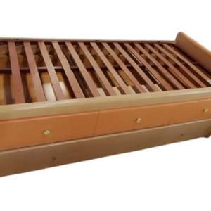 Cama nido con cajones color naranja