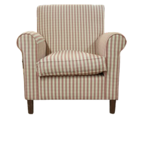 Sillón rayas rosa