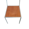 2 sillas metal asiento madera