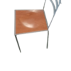 2 sillas metal asiento madera - Imagen 2