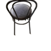 2 sillas metal negro asiento polipiel - Imagen 2