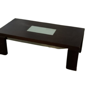 Mesita madera con cristal opaco