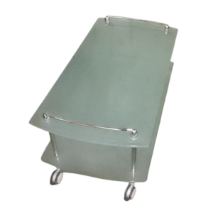 Mesita cristal opaco rectangular
