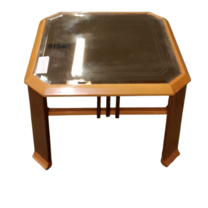 Mesita cristal con madera