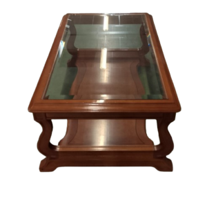Mesita cristal con madera