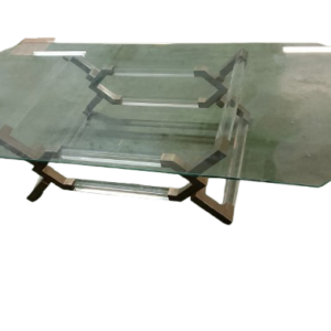 Mesita cristal con metal
