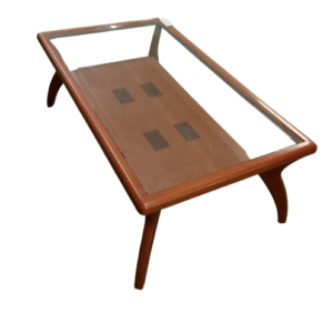 Mesa madera con cristal