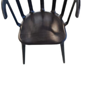 1 Silla madera lacada negra