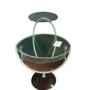 Mesita cristal redonda