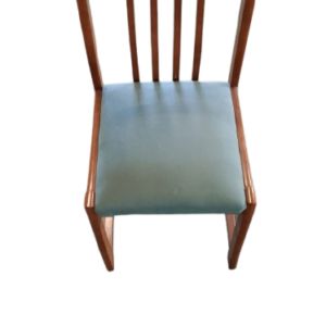 1 Silla tapizada estampado azul