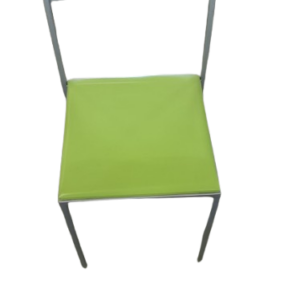 1 Silla metal gris asiento verde