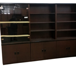 Librería madera oscura