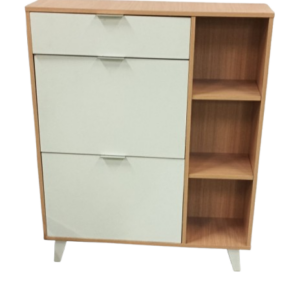 Zapatero madera y blanco