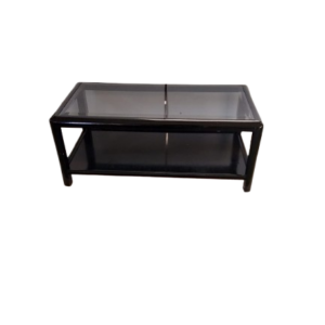 Mesita rectangular con cristal