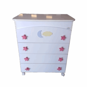 Cómoda blanca infantil