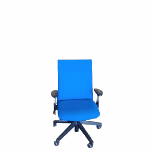 1 Silla oficina tapizada azul