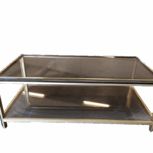 Mesita rectangular con cristal