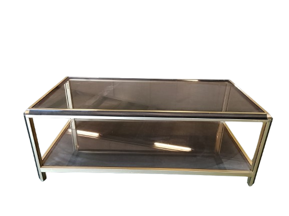 Mesita rectangular con cristal