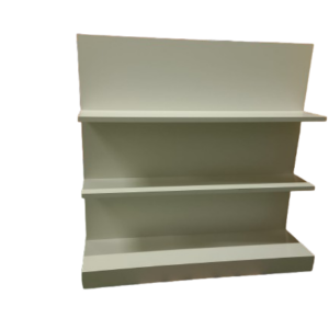 Estantería blanca con baldas