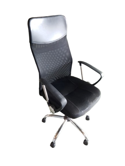 1 Silla oficina tapizada negro - Imagen 2