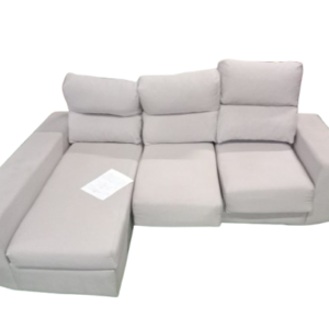 Sofá chaise longue color crudo