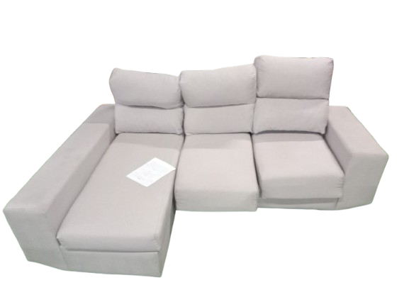 Sofá chaise longue color crudo