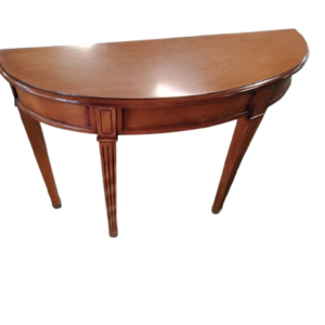 Mesa auxiliar de madera semicircular